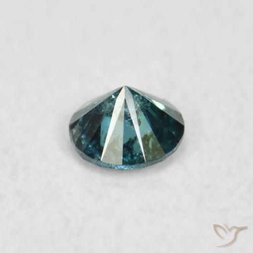 Diamante Blu naturale da 0.07 ct, Rotondo, SI