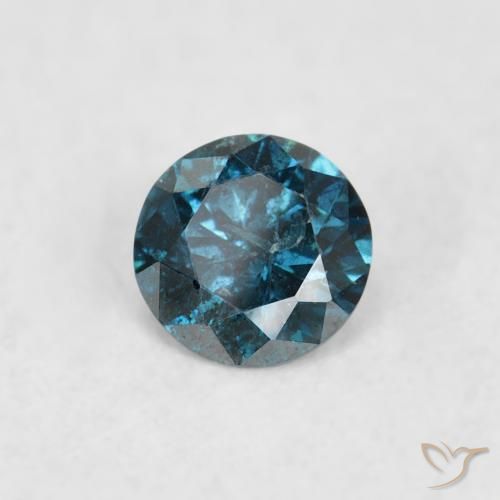 Diamante Blu naturale da 0.07 ct, Rotondo, SI