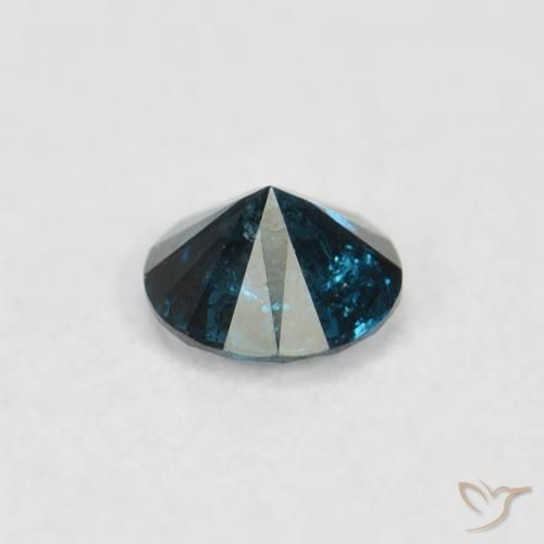 Diamante Blu naturale da 0.07 ct, Rotondo, SI
