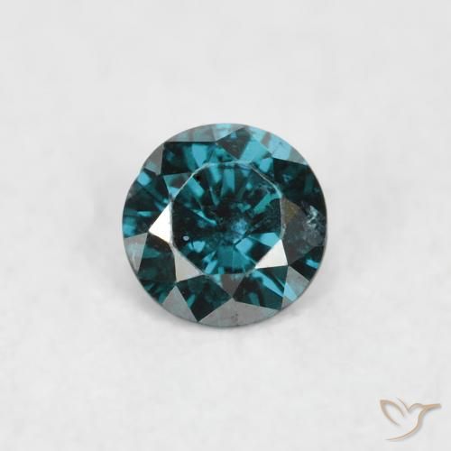 0.07ct Naturale Blu Diamante, Rotondo, SI