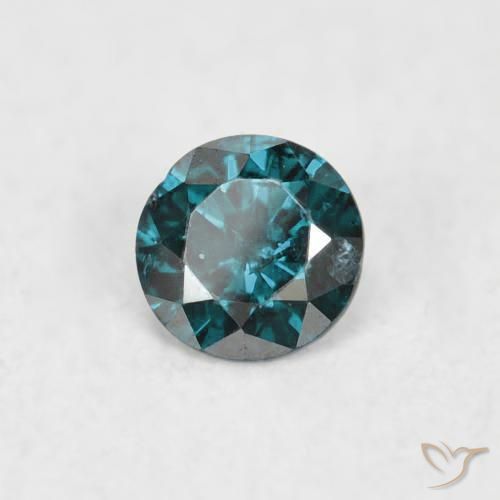 Diamante Blu naturale da 0.07 ct, Rotondo, SI