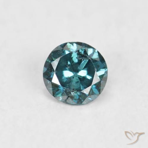 0.06ct Naturale Blu Diamante, Rotondo, VS