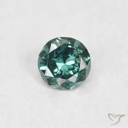 0.06ct Naturale Verde Diamante, Rotondo, SI