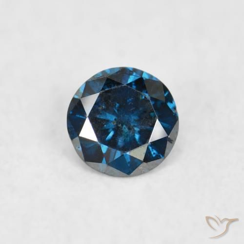 0.06ct Naturale Blu Diamante, Rotondo, SI