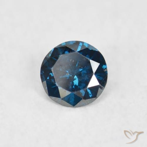 Diamante Blu naturale da 0.06 ct, Rotondo, SI