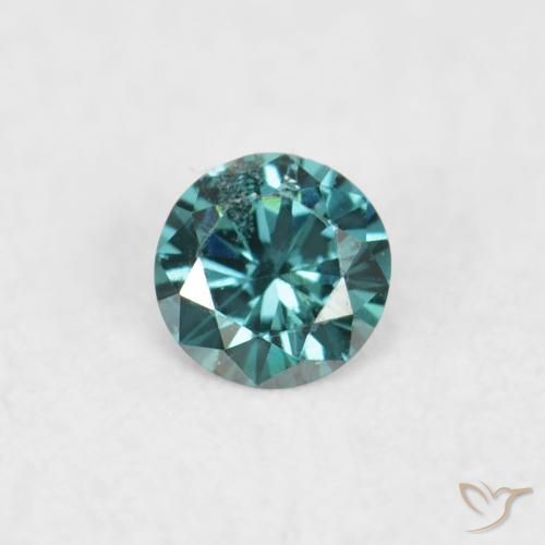 0.03ct Naturale Verde Diamante, Rotondo, VS
