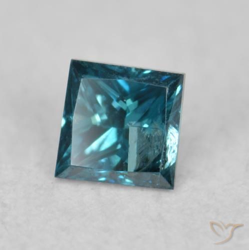 Diamante Blu naturale da 0.07 ct, Quadrato, VS