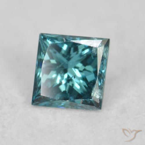 Diamante Blu naturale da 0.08 ct, Quadrato, VS