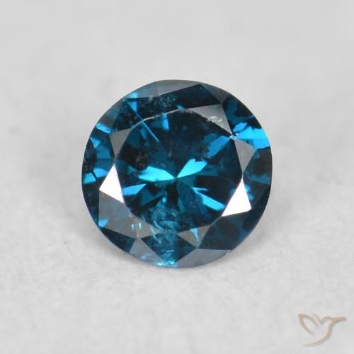 0.06ct Naturale Blu Diamante, Rotondo, VS