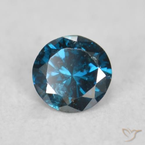Diamante Blu naturale da 0.06 ct, Rotondo, VS