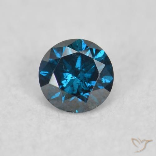 0.05ct Naturale Blu Diamante, Rotondo, VS