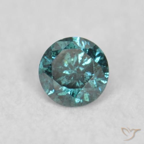 Diamante Blu naturale da 0.05 ct, Rotondo, VS