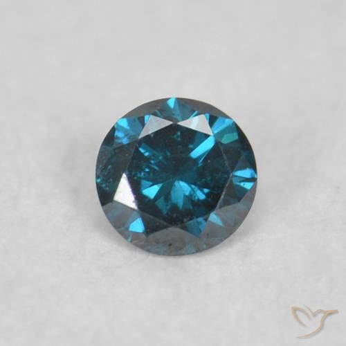 0.04ct Naturale Blu Diamante, Rotondo, VS