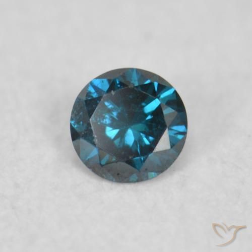 Diamante Blu naturale da 0.04 ct, Rotondo, VS