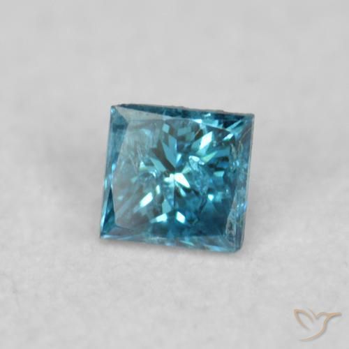Diamante Blu naturale da 0.03 ct, Quadrato, VS