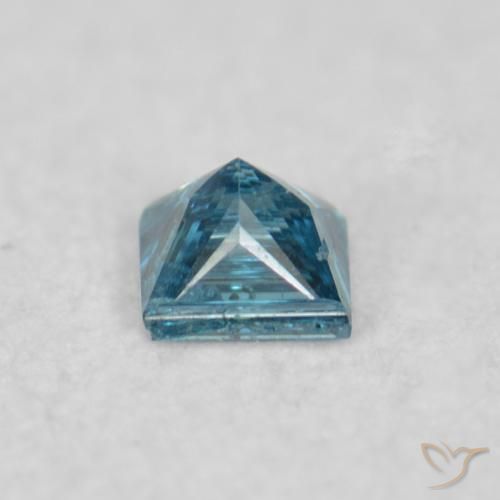 Diamante Blu naturale da 0.03 ct, Quadrato, VS