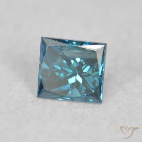 Diamante Blu naturale da 0.04 ct, Quadrato, VS