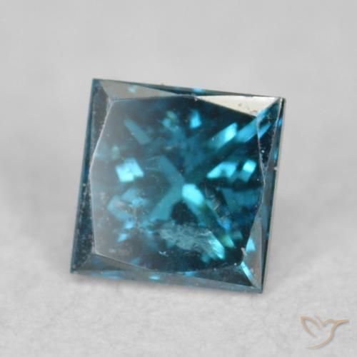 Diamante Blu naturale da 0.07 ct, Quadrato, VS