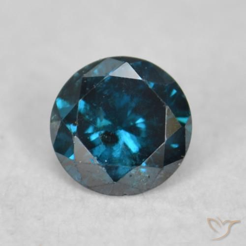 0.06ct Naturale Blu Diamante, Rotondo, VS
