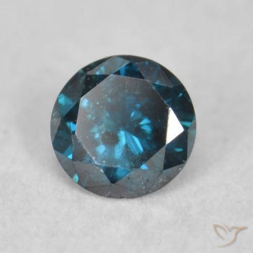 Diamante Blu naturale da 0.06 ct, Rotondo, VS