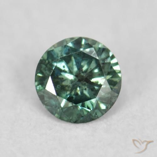 0.06ct Naturale Verde Diamante, Rotondo, VS