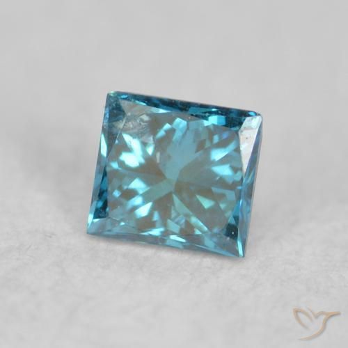 Diamante Blu naturale da 0.06 ct, Quadrato, VS-SI