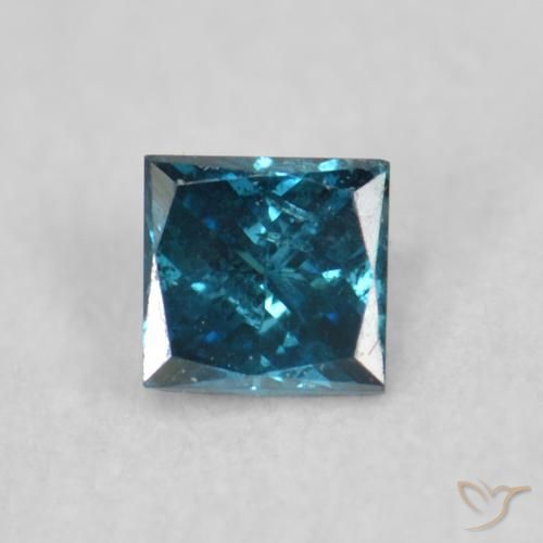 0.08ct Naturale Blu Diamante, Quadrato, VS-SI