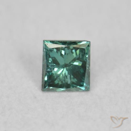 0.04ct Naturale Verde Diamante, Quadrato, VS-SI