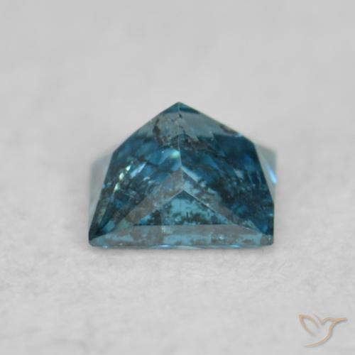 Diamante Blu naturale da 0.09 ct, Quadrato, SI