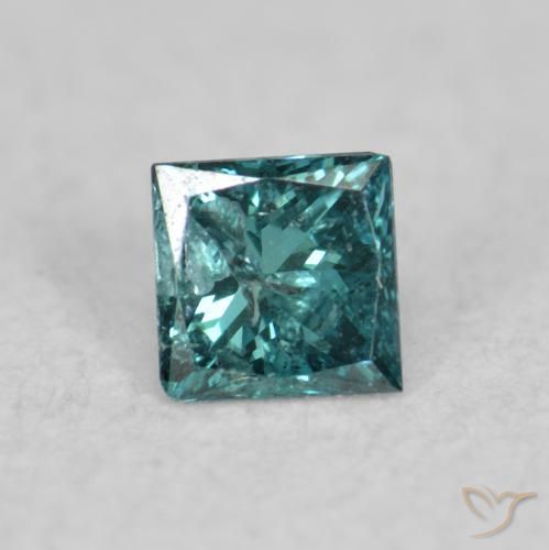 0.03ct Naturale Verde Diamante, Quadrato, VS-SI