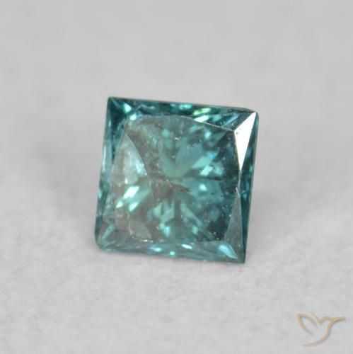 Diamante Verde naturale da 0.03 ct, Quadrato, VS-SI