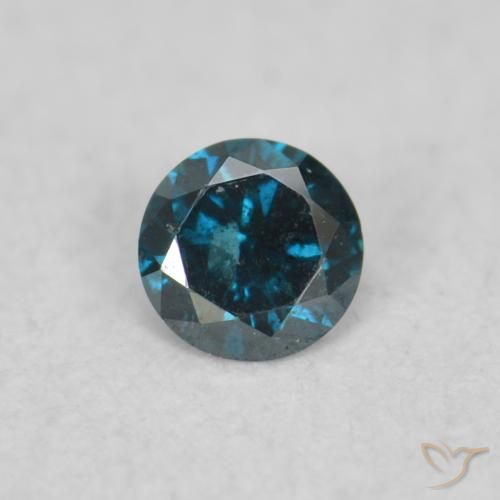 0.04ct Naturale Blu Diamante, Rotondo, VS-SI