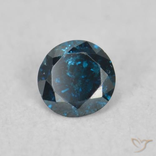 Diamante Blu naturale da 0.06 ct, Rotondo, VS-SI