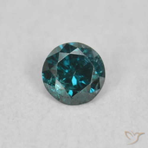 0.03ct Naturale Blu Diamante, Rotondo, VS-SI