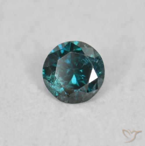 Diamante Blu naturale da 0.03 ct, Rotondo, VS-SI