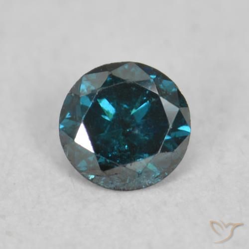 0.08ct Naturale Blu Diamante, Rotondo, VS-SI