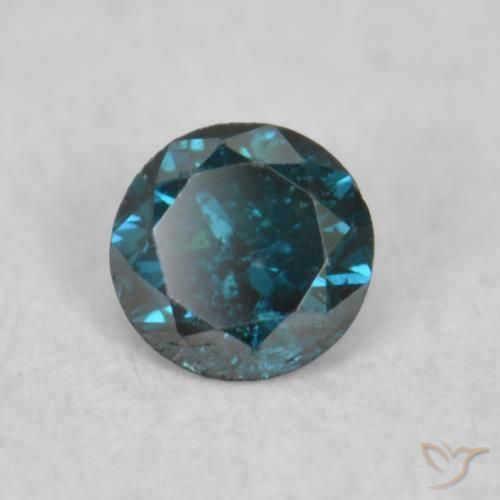 Diamante Blu naturale da 0.08 ct, Rotondo, VS-SI