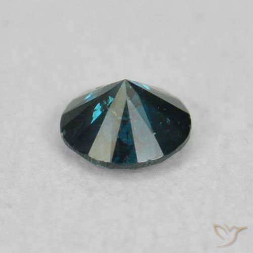 Diamante Blu naturale da 0.08 ct, Rotondo, VS-SI