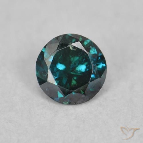 0.06ct Naturale Blu Diamante, Rotondo, SI