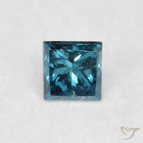 0.05ct Naturale Blu Diamante, Quadrato, VS