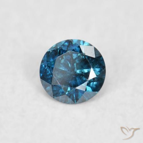 Diamante Blu naturale da 0.04 ct, Rotondo, VS