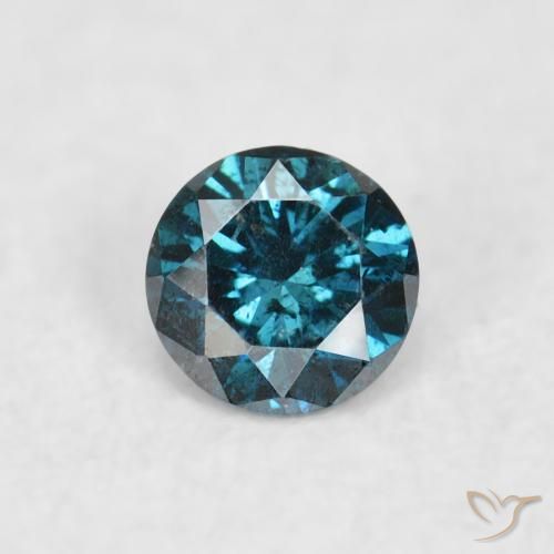 0.07ct Naturale Blu Diamante, Rotondo, VS