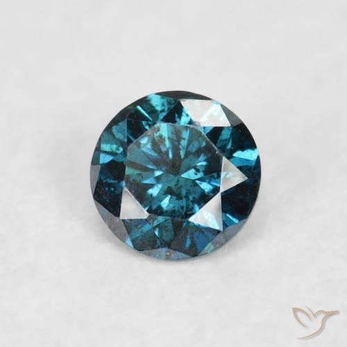 Diamante Blu naturale da 0.07 ct, Rotondo, VS