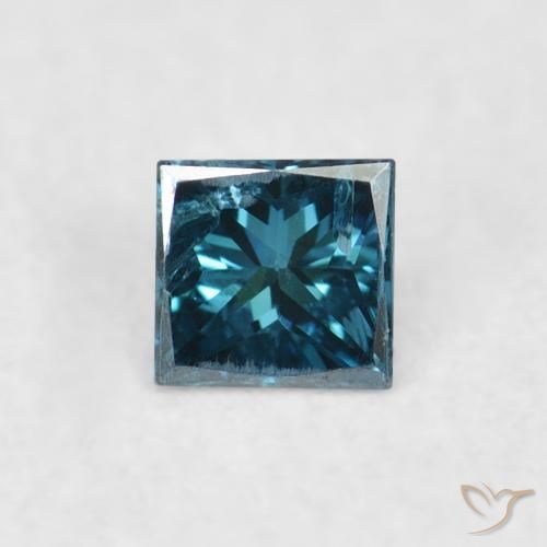 0.07ct Naturale Blu Diamante, Quadrato, VS