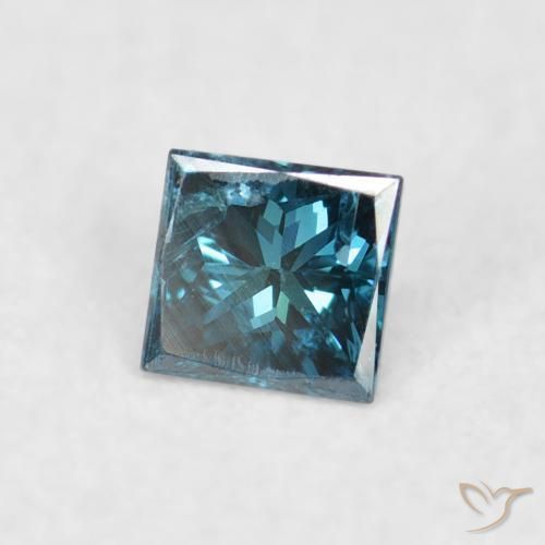 Diamante Blu naturale da 0.07 ct, Quadrato, VS