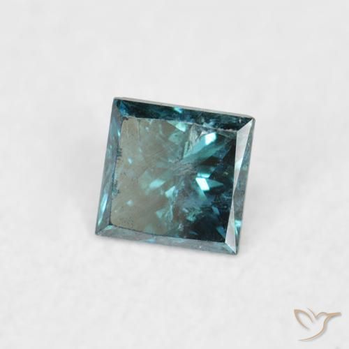 Diamante Blu naturale da 0.06 ct, Quadrato, VS