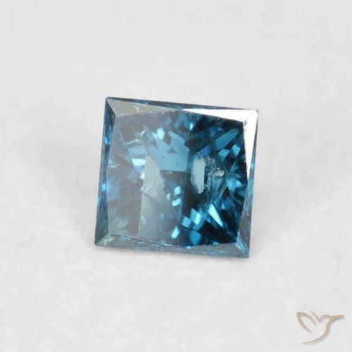 Diamante Blu naturale da 0.07 ct, Quadrato, VS-SI
