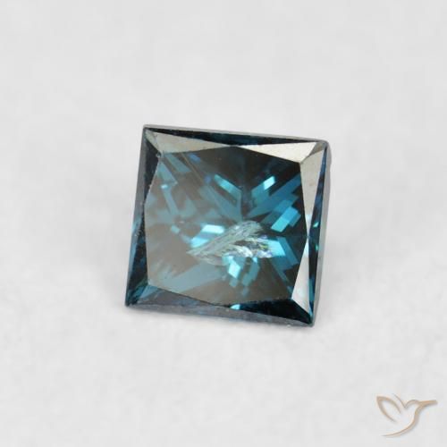 Diamante Blu naturale da 0.07 ct, Quadrato, VS-SI