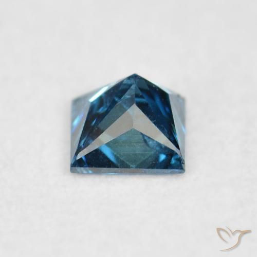 Diamante Blu naturale da 0.08 ct, Quadrato, VS-SI