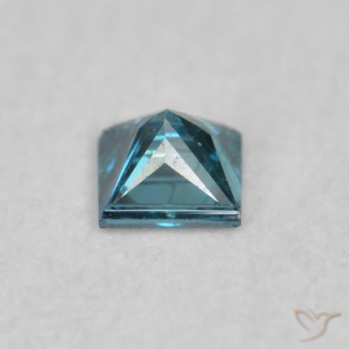 Diamante Blu naturale da 0.05 ct, Quadrato, VVS-VS